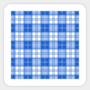 Dark Blue Tartan Pattern yxm0uat9 Sticker